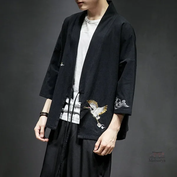 veste-kimono-homme-vintage-1 Veste Kimono Homme Vintage en style rétro