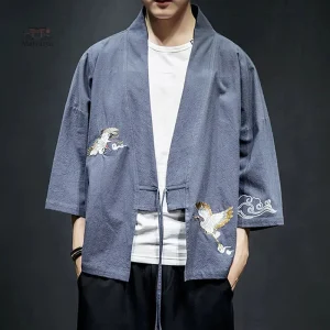 Kimono homme avec motif vintage et coupe élégante