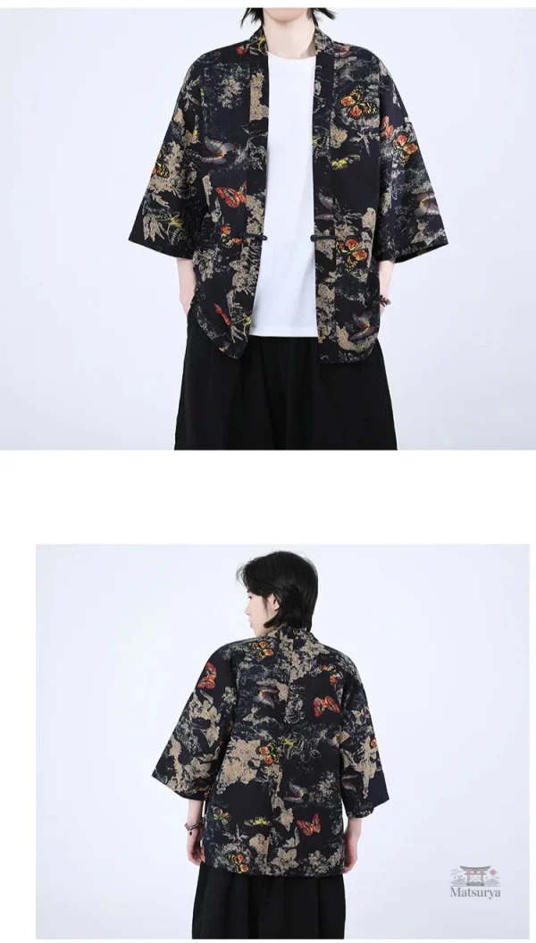 Veste japonaise avec motifs colorés pour un style unique