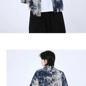 Veste japonaise homme, design kimono authentique