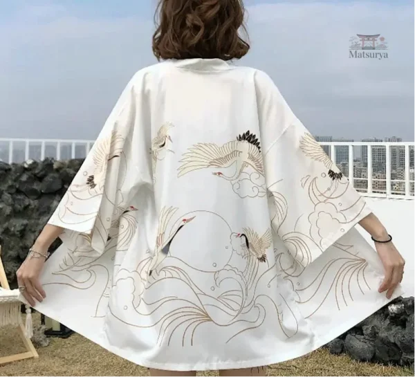 Veste kimono japonaise légère pour femme