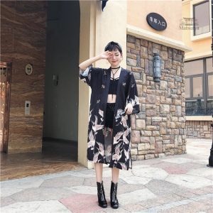 Veste kimono long femme élégante et confortable