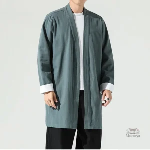Veste kimono style japonais pour homme