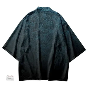 Vêtement japonais homme, kimono à motifs ondulés