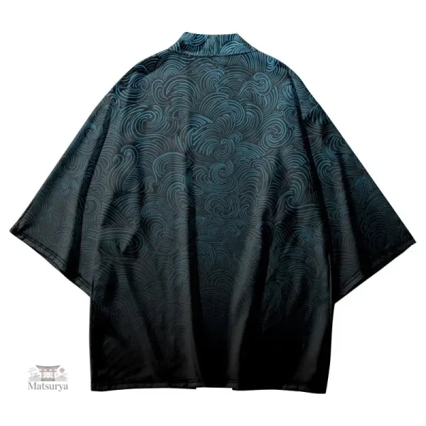 Vêtement japonais homme, kimono à motifs ondulés