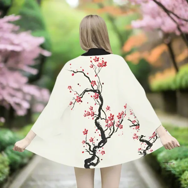 Kimono léger femme couleur blanche