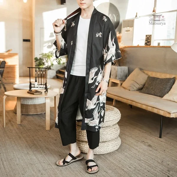 Veste kimono homme élégante pour un look décontracté