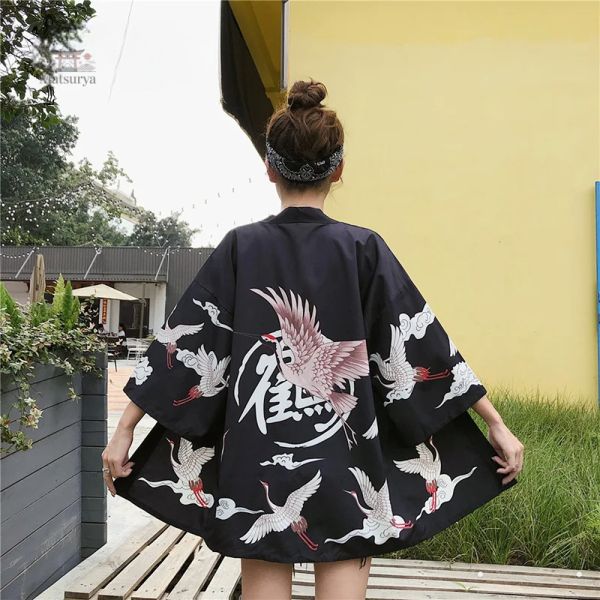 Veste style kimono pour femme, élégance asiatique