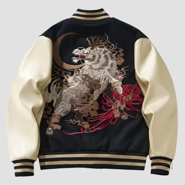 Brocade dragon sur veste Sukajan