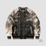 Veste Sukajan avec broderies colorées