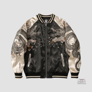 Veste Sukajan avec broderies colorées