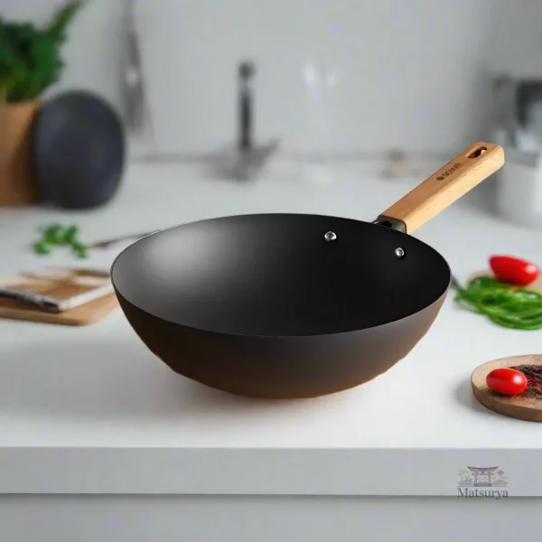 wok-japonais-profond-1 Wok Japonais Profond en acier, idéal pour des plats savoureux