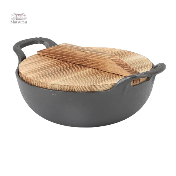 Wok japonais en acier pour cuisson variée