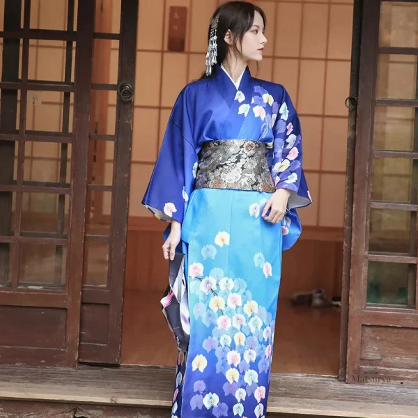 yukata-femme-japonais-1 Yukata femme japonais traditionnel en coton léger