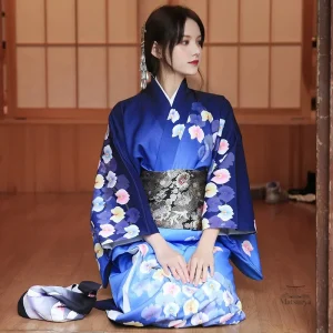 Vêtement japonais pour femme, style yukata coloré et confortable