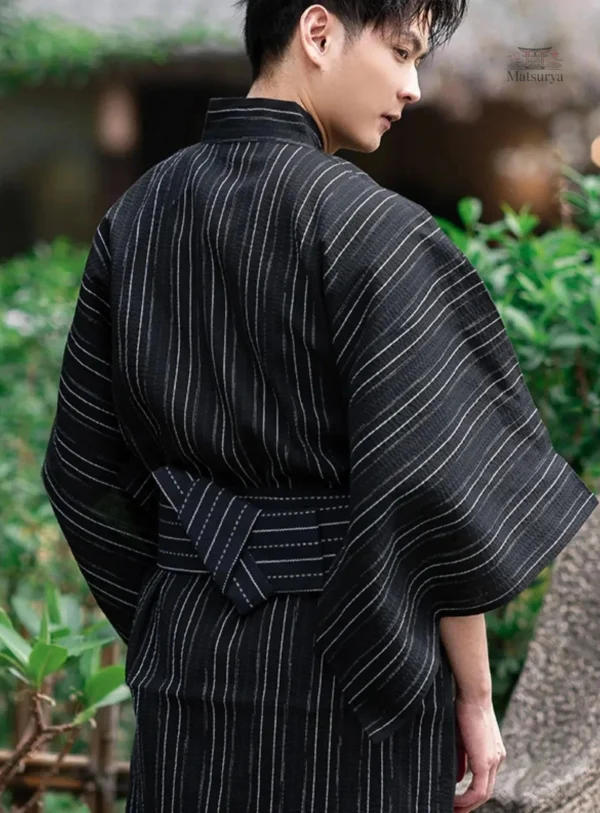 Vêtement traditionnel japonais pour homme, yukata élégant