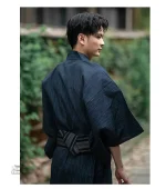 Yukata homme avec ceinture obi assortie