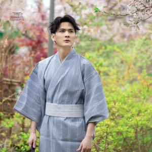 Yukata léger homme, kimono traditionnel pour l'été