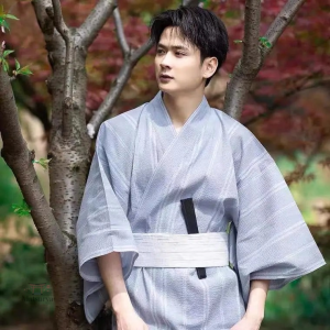 Kimono léger pour homme, style japonais raffiné